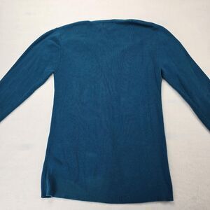 Style & co. Cable Knit Cardigan Sz XL Teal V Neck 100% Cotton